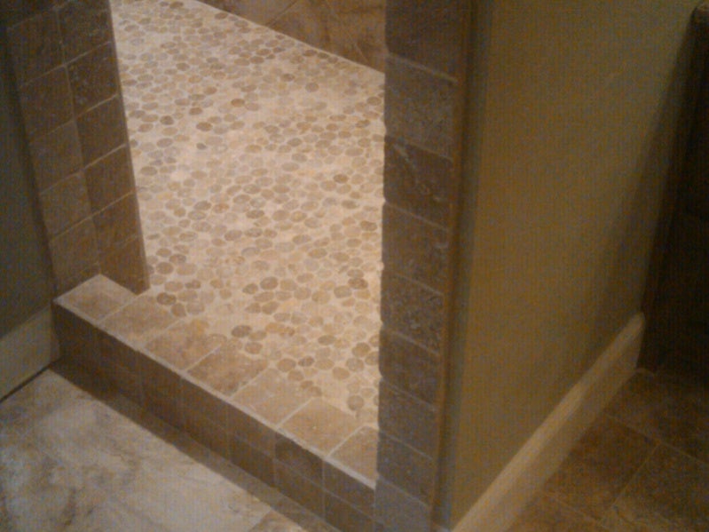 pebble tile shower floor reviews