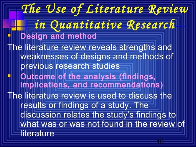 strengths and weaknesses of a literature review